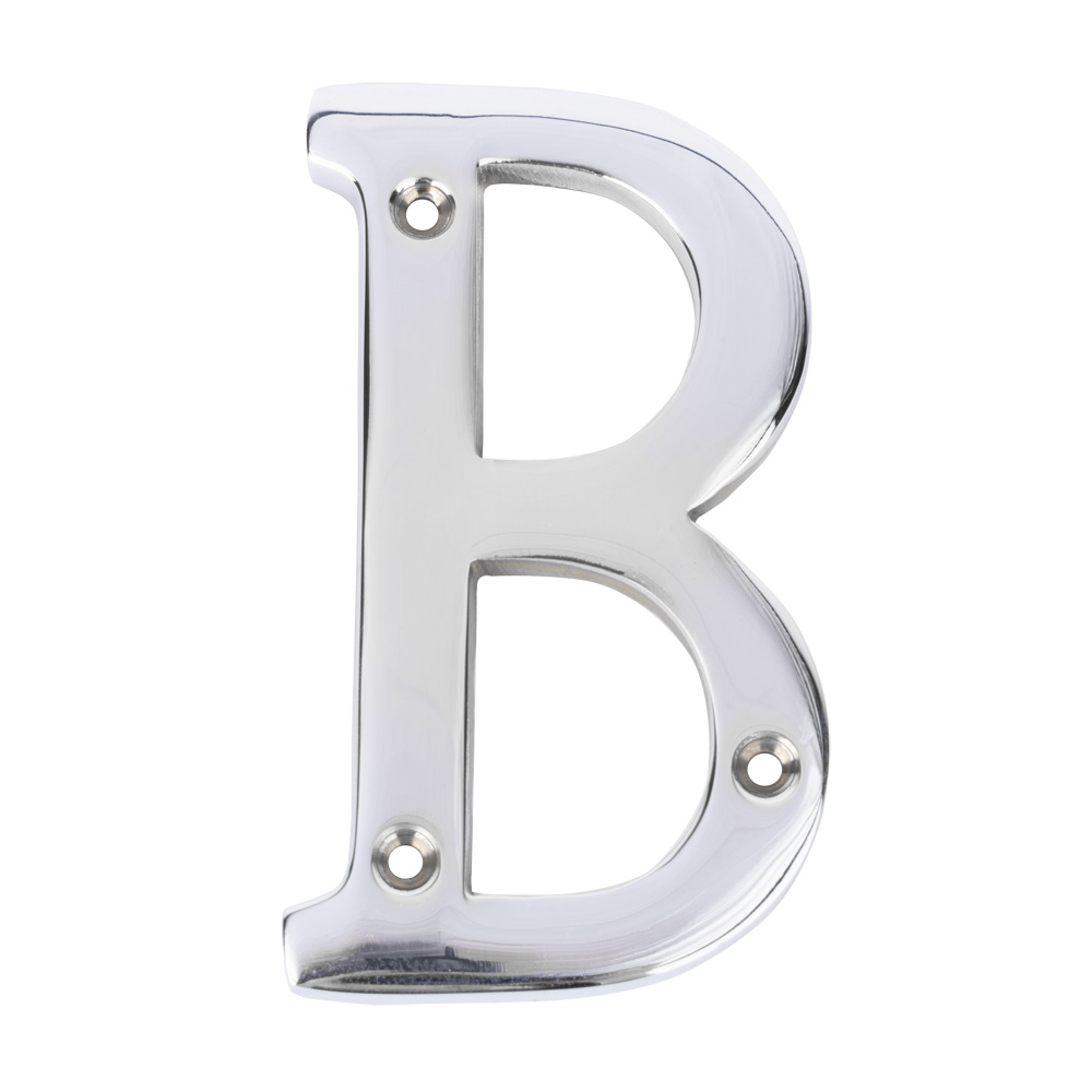 Dart Letter B Door Numeral - Polished Chrome